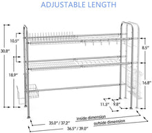 Cargar imagen en el visor de la galería, Estante de secado de platos sobre el fregadero, 2 niveles NDP133