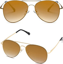 Cargar imagen en el visor de la galería, Gafas de sol de aviador clásicas para mujeres y hombres con montura metálica NDP-97