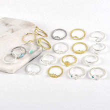 Cargar imagen en el visor de la galería, Juego de anillos apilables para mujeres y niñas NDP-44