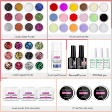 Cargar imagen en el visor de la galería, Kit de uñas acrílicas en polvo de acrílico