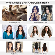 Cargar imagen en el visor de la galería, Extensioens de cabello humano con pinzas. , 14"