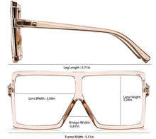 Cargar imagen en el visor de la galería, Lentes de sol cuadrados ultra grandes para hombre y mujer, anteojos modernos NDP-99