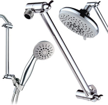 Cargar imagen en el visor de la galería, Hotel Spa Brazo de extensión de ducha ajustable de latón macizo de 11" con juntas de bloqueo NDP 4