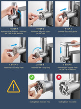 Cargar imagen en el visor de la galería, Picadora de carne eléctrica de acero inoxidable