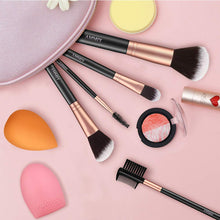 Cargar imagen en el visor de la galería, Pinceles de maquillaje de oro rosa 14 unids NDP45