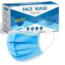 Cargar imagen en el visor de la galería, Paquete de 50 máscaras desechables para la cara de 3 capas