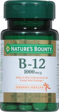 Cargar imagen en el visor de la galería, Nature's Bounty Vitamina B-12 Tabletas de 1000 mcg, 100 unidades
