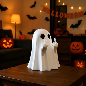 Figura de fantasma de Halloween-Espeluznante y linda estatua de fantasma para decoración de hogar, escritorio