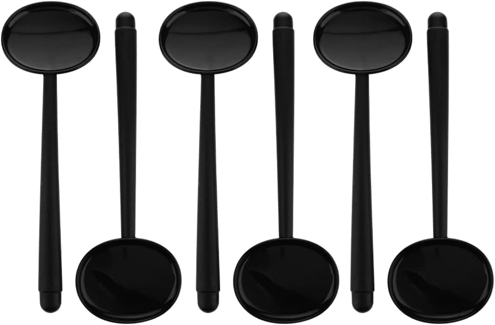 6 piezas de oclusor de ojo de mano negro, instrumento de optometría de óptica de visión de plástico para examen de gráfico ocular prueba de visión a22