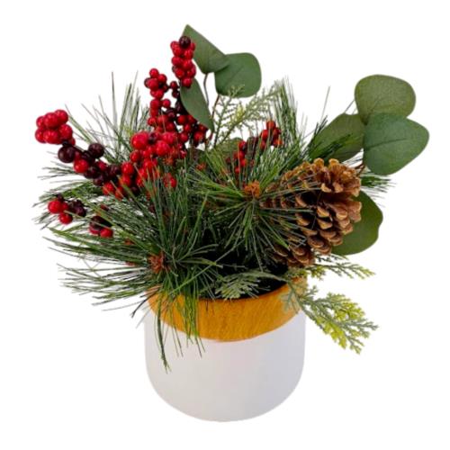 ARREGLO MACETERO 30CM NAVIDAD