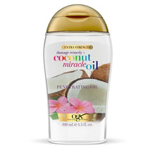 Cargar imagen en el visor de la galería, OGX Remedio Extra Fuerte Contra Daños + Aceite Milagroso de Coco Tratamiento de Aceite Penetrante para el Cabello
