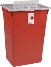 Cargar imagen en el visor de la galería, Covidien - Tapa de entrada vertical con base roja, multiusos, 10 galones, cantidad: 1
