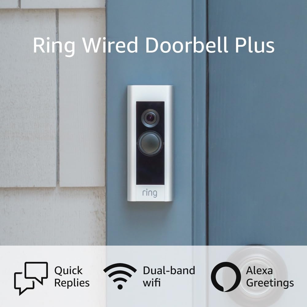 Wired Doorbell Plus (Video Doorbell Pro) - Actualizado, con más funciones de seguridad y un diseño elegante (requiere una conexión de timbre existente) LN23