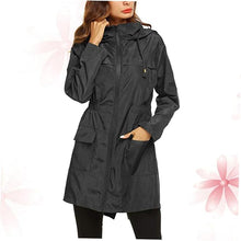 Cargar imagen en el visor de la galería, GAROZATION - Abrigo resistente al viento e impermeable con capucha para mujer
