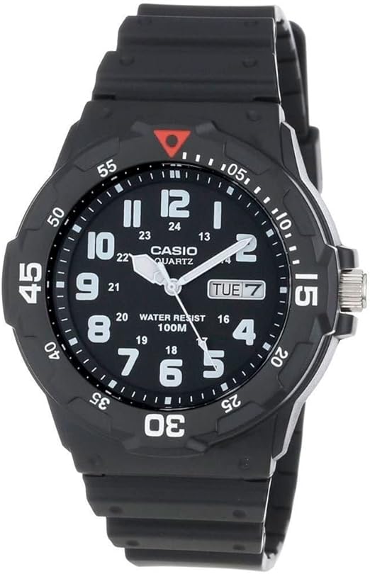 Casio MRW200H Series | Unisex Analog Watch | 100M WR | Stainless Steel Case | Resin Band | 2 Hand Analog (HR, Min, SEC) | ln24 Date Display | Screw Down Crown/Screw Down Caseback | 3 Year Battery