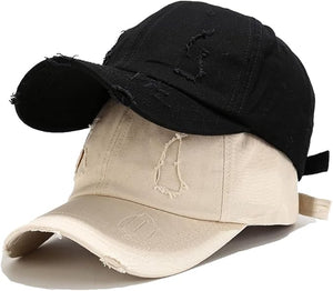 Quanhaigou Paquete de 2 gorras de béisbol unisex, gorras de golf para papá, sombrero polo ajustable para hombres y mujeres ln25