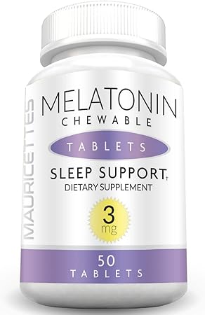 Tabletas masticables de melatonina natural de 3 mg – Pastillas para dormir de 3 mg de acción rápida para niños, adolescentes y adultos, sin sabor, no adictiva, ayuda de apoyo para dormir ln26