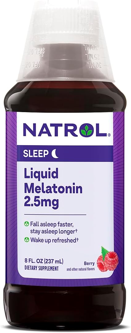 Natrol Melatonina Líquido, 2,5 mg, 8 onzas líquidas ln26