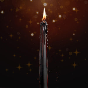 12PCS Velas de Agudeza Negras de 10 Pulgadas, Velas de Vampiro Lacas