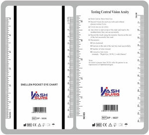 Snellen and Rosenbaum Pocket Eye Chart - a22 Paquete de 2 tarjetas