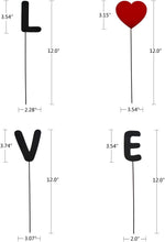 Cargar imagen en el visor de la galería, Linfevisi Decoración de estacas para el jardín del Día de San Valentín
