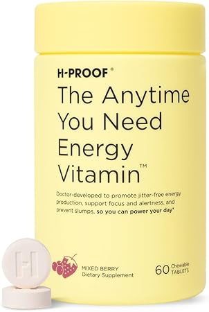 La vitamina que le dará energía cuando lo necesite, . 60 comprimidos masticables (30 porciones), veganos, frutos del bosque ln25