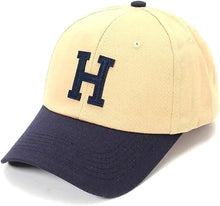 Cargar imagen en el visor de la galería, Gorra de béisbol de algodón con ala curva ajustable y letra H, ln25 con frente estructurado mediano, para golf, gimnasio, senderismo,
