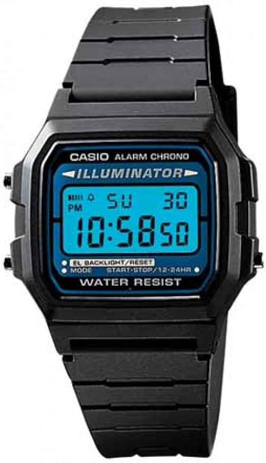 Casio Reloj Casio Illuminator ln24 F105W-1A, Negro -, Cronógrafo, Digital