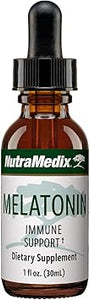NutraMedix Gotas de apoyo nocturno de melatonina para el insomnio ocasional, melatonina líquida para un descanso óptimo, sistema inmunológico y apoyo del estado de ánimo, puede ayudar a sentirse ln26
