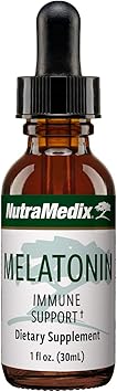 NutraMedix Gotas de apoyo nocturno de melatonina para el insomnio ocasional, melatonina líquida para un descanso óptimo, sistema inmunológico y apoyo del estado de ánimo, puede ayudar a sentirse ln26