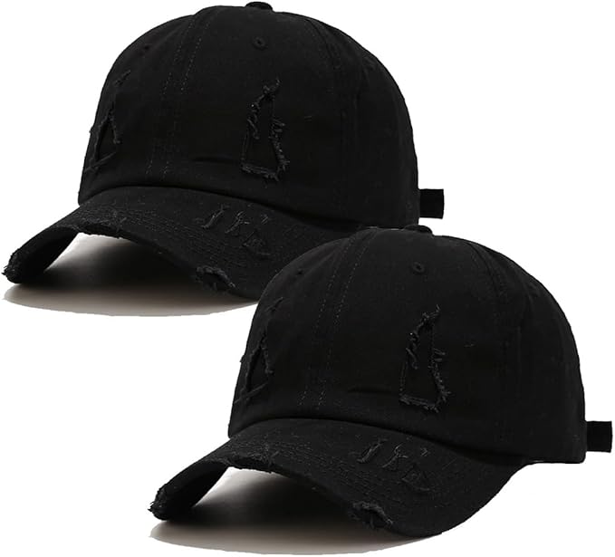 Quanhaigou Paquete de 2 gorras de béisbol unisex, gorras de golf para papá, sombrero polo ajustable para hombres y mujeres ln25