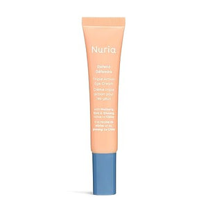 Nuria - Defend Crema para ojos de triple acción para ojeras, bolsas y líneas finas, crema nutritiva para debajo de los ojos con ginseng y raíz de morera, 15 ml/0,5 fl oz a23