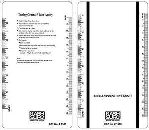 Rosenbaum/Snellen Pocket Eye Chart, juego de dos gráficos en una bolsa a22
