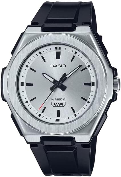 Casio Reloj analógico para hombre Banda de resina negra acero inoxidable ln24 BezelLWA300H-7E2V, Negro -, Reloj analógico