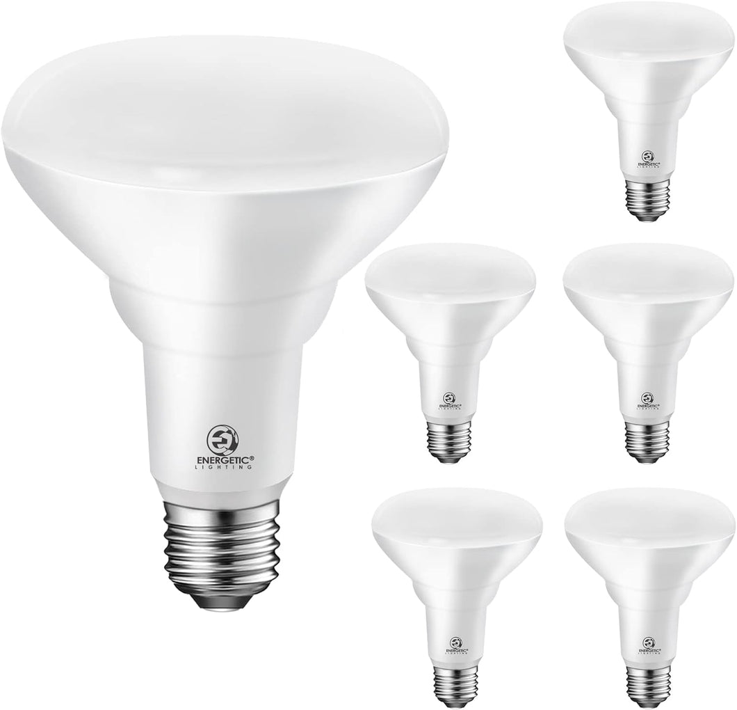 Bombillas LED BR30 de haz amplio, equivalente a 65 W, regulables, luz de día 5000 K, luces de haz amplio para interiores para lámparas empotradas, certificación UL, paquete de 6. A19