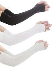 Cargar imagen en el visor de la galería, 3 pares de fundas cómodas para los brazos con orificio para el pulgar
