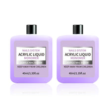 Cargar imagen en el visor de la galería, Kit de monómero líquido acrílico 3P de 1.4 fl oz con vaso de vidrio, fuerte enlace para polvo acrílico y puntas de uñas
