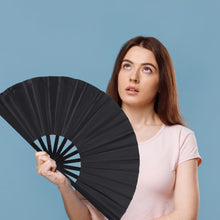 Cargar imagen en el visor de la galería, Paquete de 8 abanicos de mano plegables grandes para mujeres/hombres
