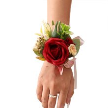 Cargar imagen en el visor de la galería, Corsage de muñeca rosa roja para mujer
