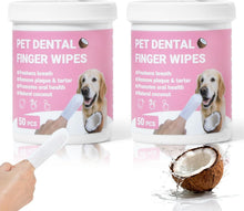 Cargar imagen en el visor de la galería, Toallitas de limpieza de dientes para perros y gatos
