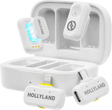 Cargar imagen en el visor de la galería, Micrófono inalámbrico Hollyland Lark A1 Mini para iPhone 14/13/12 (2TX + Lightning RX) 48kHz/24-bit
