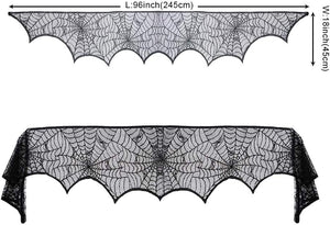 Bufanda de chimenea de telaraña de Halloween