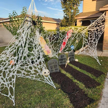 Cargar imagen en el visor de la galería, DAZONGE 2 Packs Decoraciones de Halloween de Telarañas para Exteriores de 900sqft Elásticas para Decoración de Halloween
