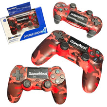 Cargar imagen en el visor de la galería, GameNext Upgraded Wireless Controller Compatible for PS4 Gamepad Compatible with PS4/Pro/Slim/Windows PC, Joystick for PS-4 with Touchpad/Stereo Headphone (Camouflage Red) A19
