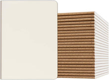 Cargar imagen en el visor de la galería, Paquete de 5 cuadernos de papel kraft A5 a granel, cuadernos en blanco de 8.15 x 5.5 pulgadas
