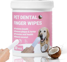 Cargar imagen en el visor de la galería, Toallitas de limpieza de dientes para perros y gatos
