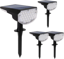 Cargar imagen en el visor de la galería, E ENERGETIC LIGHTING Luces solares para exteriores, impermeables, IP68, 4 modos de iluminación, energía solar, para jardín, patio, luces solares para Navidad, paisaje exterior, paquete de 4 (luz A19
