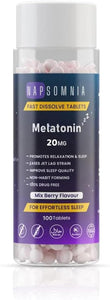 Tabletas de melatonina de disolución rápida – Mezcla de tabletas masticables de melatonina – Ayuda para dormir de melatonina sin hábito para adultos – Tabletas de melatonina sin azúcar para ln26