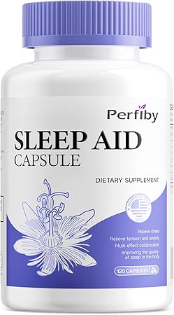 Ayuda para dormir de doble acción: complejo de melatonina y baya de saúco, citrato de magnesio, L-teanina y manzanilla, duerme más rápido y duerme mejor, apoyo natural para dormir - 120 ln26