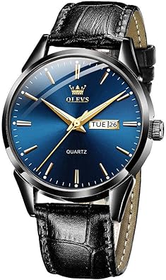 Relojes casuales para hombre, correa de cuero marrón y negro, moda de negocios, fácil de leer, reloj de vestir para hombre, a21 impermeable, luminoso, fecha, analógico, de cuarzo, relojes de